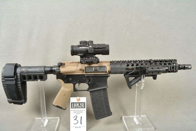 AERO PRECISION Model X15 Handgun, cal.  5.56 mm, with SPITFIRE Scope, flashlight attachment, 11" barrel, excellent condition, Ser #X080100 image