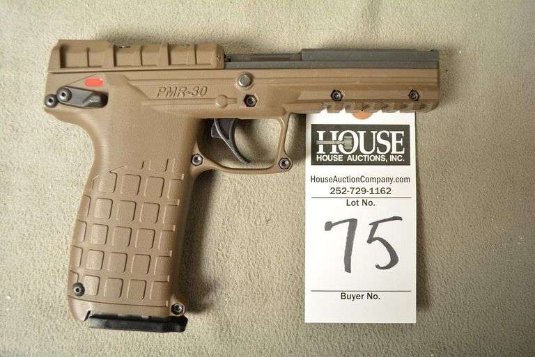 KEL TEC Model PMR-30 Handgun, cal. .22 WMR, Semi-Auto, 4" barrel, fluorescent rear sights, missing front sight, excellent condition, Ser #WU861 image