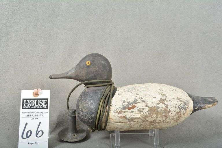 Scaup drake by Mason Decoy Factory, re-headed with Ocracoke rigging image