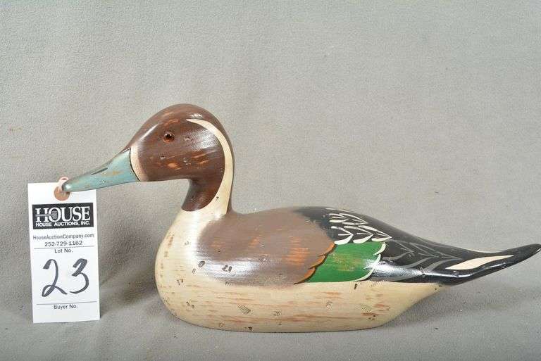 Pintail drake by Stoney Point Decoys, signed by Raymond ?, dated 1984
