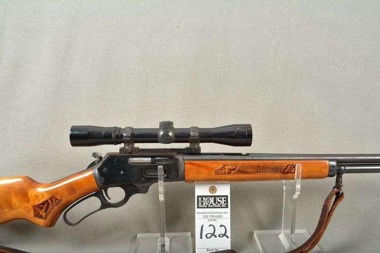 MARLIN GLENFIELD Model 30A Rifle, cal. .30-30 WIN, Lever Action, 20" barrel, BUSHNELL Scope, blemishes on receiver, some spots, leather sling, fair condition, Ser #25086965 image