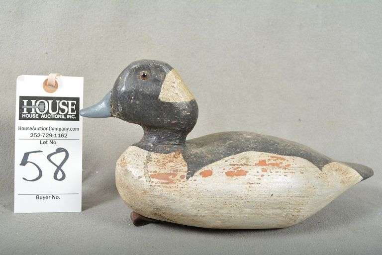 Bufflehead drake by Lloyd Clarence ?, signed by the maker, working style decoy image