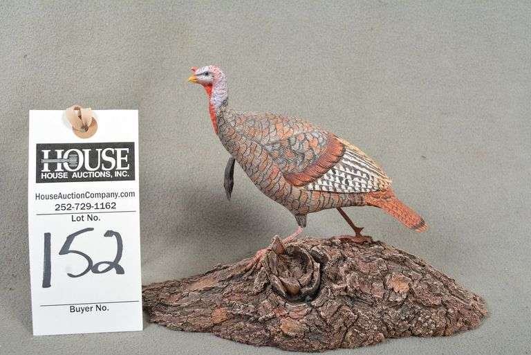 Miniature Wild Turkey by Bill Crisman, signed by the maker image