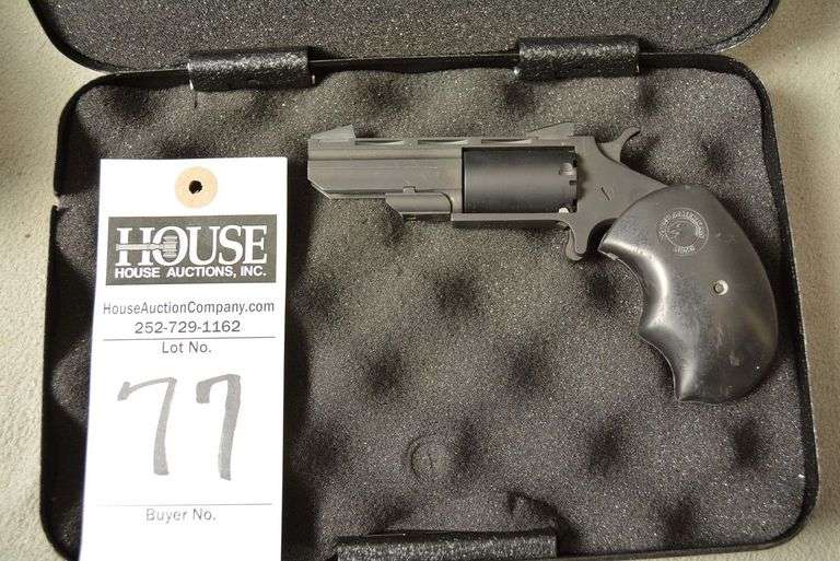 NORTH AMERICAN ARMS 5 Shot Derringer Handgun, cal. .22 MAG, night sights, 2" barrel, factory case, mint condition, Ser #DTB0041 image