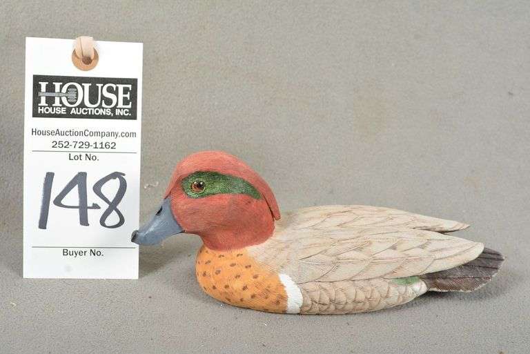 Green Wing Teal drake by Bill Ellis, signed by the maker image