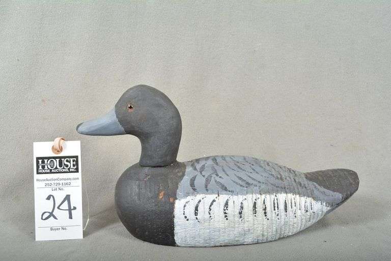 Scaup drake factory decoy, attributed to Victor Animal Trap Company