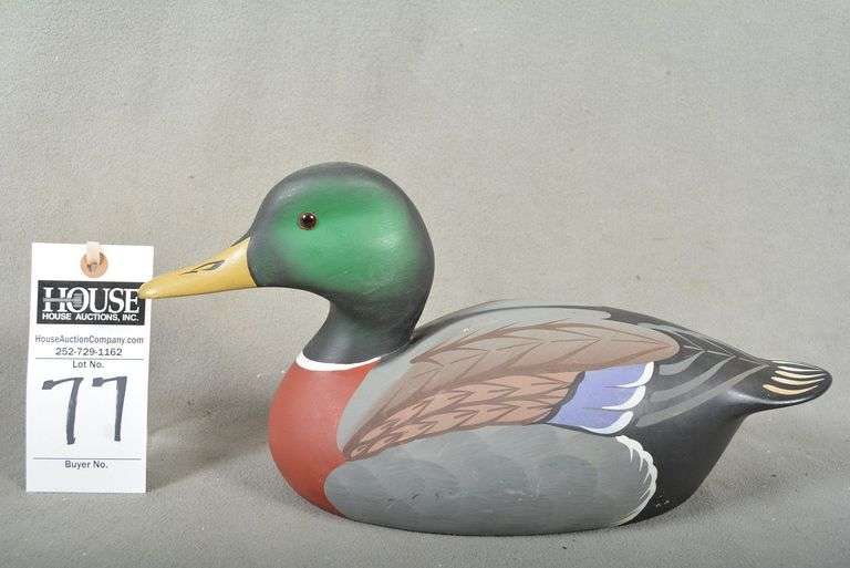 Mallard drake by Leonard Hornick, Jr., dated 1986, signed by the maker image