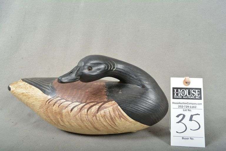 Canada Goose, preening decoy, by BRYANT, stamped BRYANT