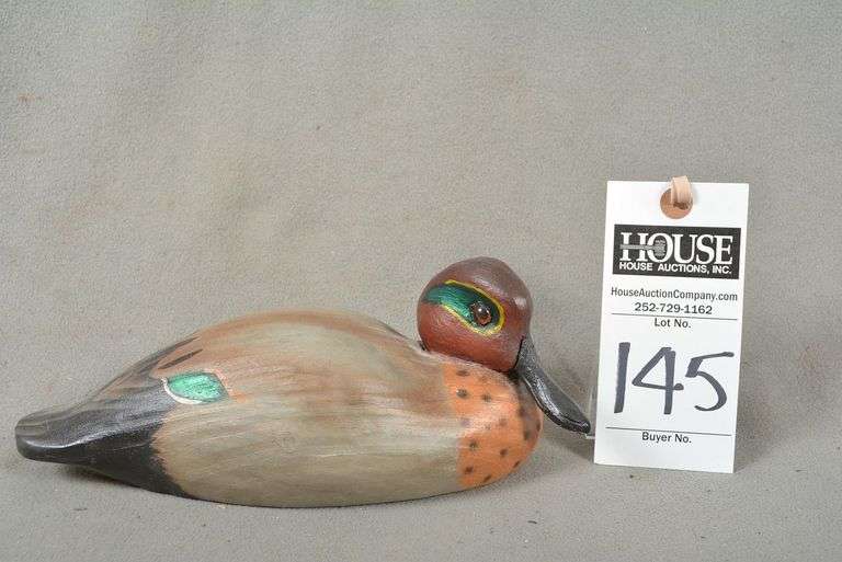 Green Wing Teal drake by William Veasey, signed by the maker image