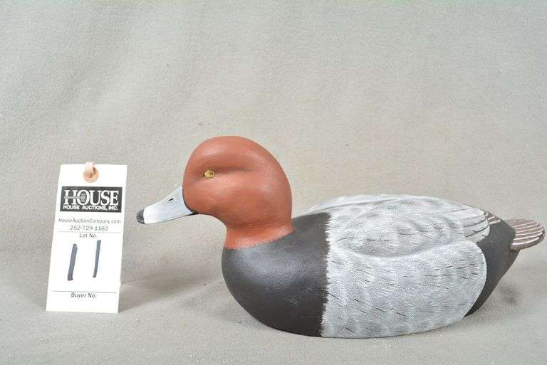 Redhead Drake by Curt Salter, Harkers Island, one of the Original Seven Founders who started the CSDCG, dated July 2008, signed by the maker