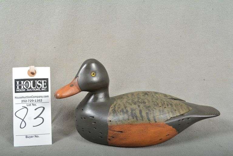 Scaup drake by W.H. Stocks, dated 1983, signed by the maker image