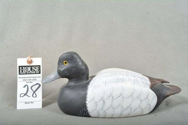 Scaup Drake by  Norman Hancock, Harkers Island, dated 1987, signed by the maker Norman was one of the Original Seven Founders of the GSDCG