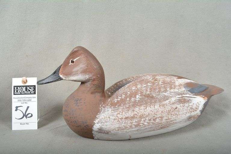 Canvasback hen by Bill Scripture - Outlaw Gunner Decoys, Columbia, NC, dated July 2013, signed by the maker image