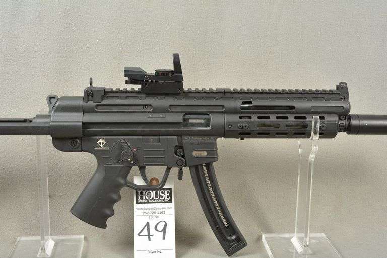 GERMAN SPORT GUNS Model GSG-16 Rifle, cal. .22 LR Semi-Auto, collapsible stock, VLIFE Red Dot Scope, 16" barrel, excellent condition, Ser #A857239 image