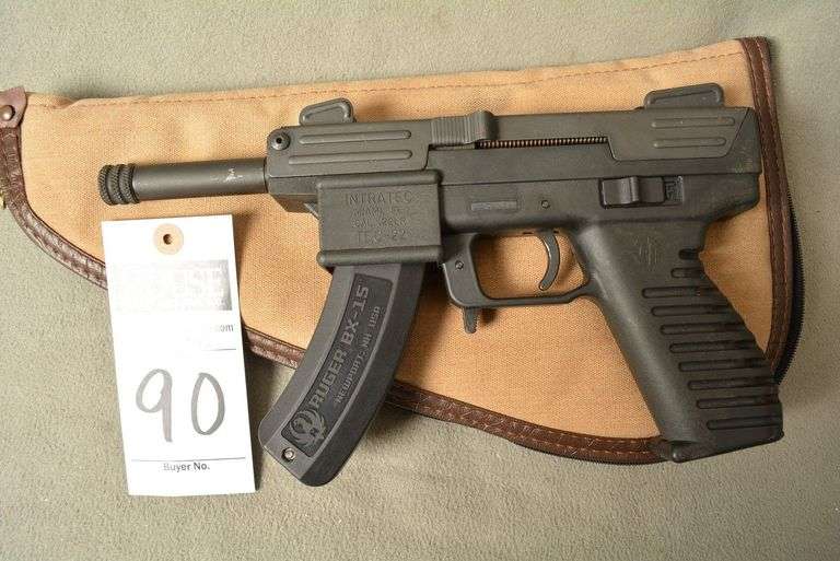 INTRATEC Model TEC-22 Handgun, cal. .22 LR Semi-Auto, 4" barrel, uses RUGER High Capacity Magazine, mint condition, Ser #032972 image