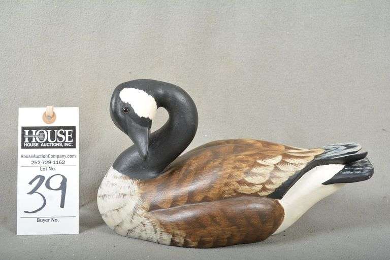 Canada Goose - half size, by Frank Sapone, Wanchese, NC, dated 1988, signed by the maker
