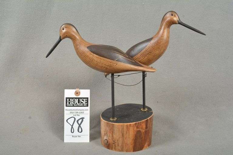 Two extraordinary Beach Robins on stand by Joseph B. Lee, dated Jan. 2005, signed by the maker image