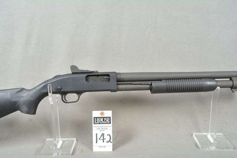 MOSSBERG Model 590 Shotgun, 12 ga., pump, 20" Cyl. Bore barrel, 3" chamber, rifle sights, shell holder on receiver, excellent condition, Ser # is covered up image