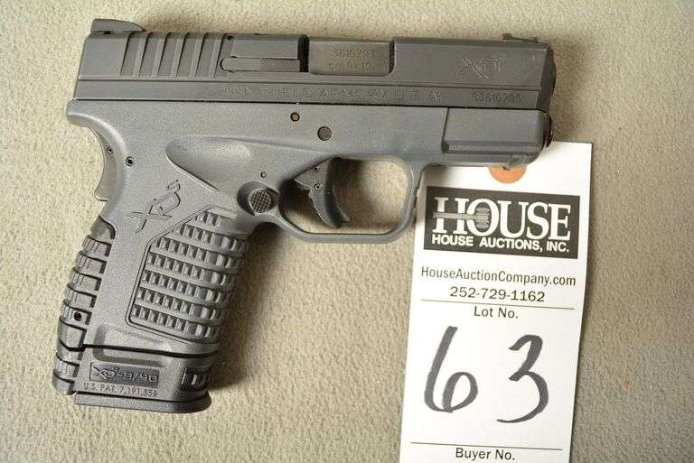 SPRINGFIELD ARMORY Model XP-9 Handgun, cal. .9 mm, Semi-Auto, 3" barrel with night sights and soft case, mint condition, Ser #S3610793 image