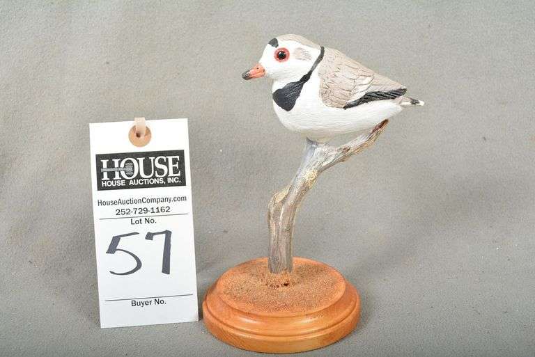 Piping Plover by Houston Lewis, Harkers Island, NC, dated 11-22-2013, signed by the maker image