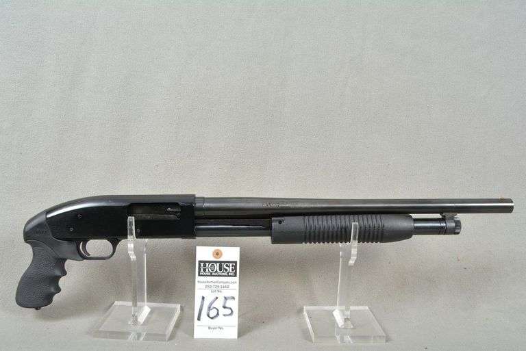 MAVERICK Model 88-12 Shotgun, 12 ga., pump with HOGUE Pistol Grip, 3" chamber, 18.5" barrel, cylinder bore, mint condition, Ser #MV0602327 image