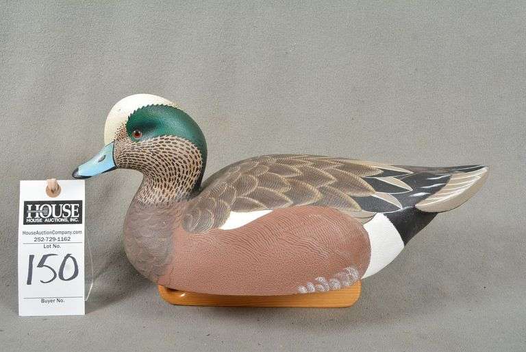 Widgeon drake by Chuck May?, numbered 06115, signed by the maker image