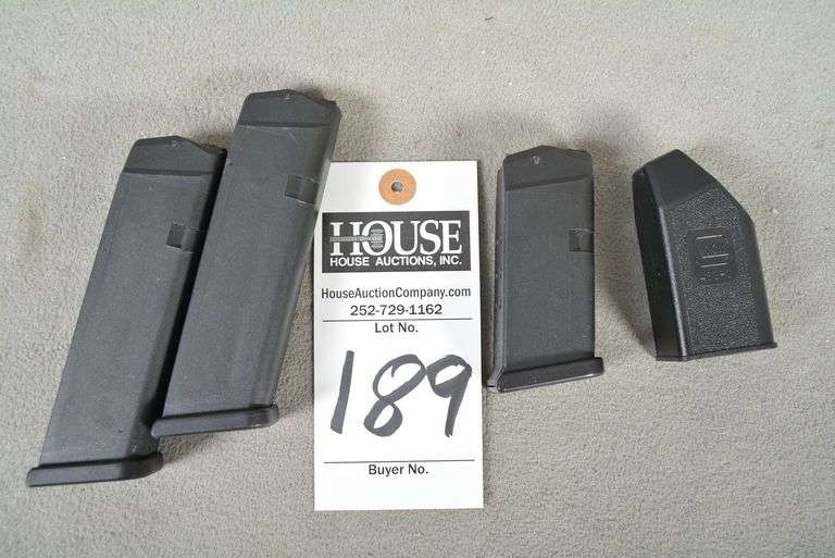 3 GLOCK Magazines, .357 cal. (2) 15 rd, (1) 9 rd, 1 GLOCK magazine holder, NO PISTOL image