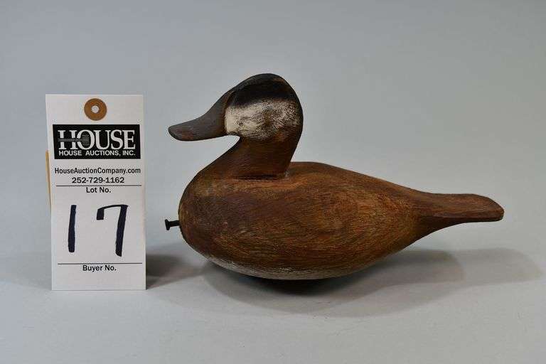 Ruddy Duck, drake, Carver: Charles N. "Charlie" Seidel, Jr, Virginia Beach, VA.  This ruddy duck has two leads on the bottom, one stamped "Seidel." image
