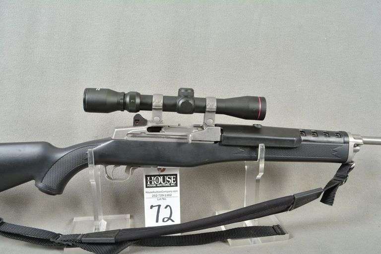 RUGER RANCH RIFLE MINI-14, Stainless, cal. .223, composite stock, 18.5 inch barrel with scope 3-9x32 and sling, mint condition, Ser #580-05876 image