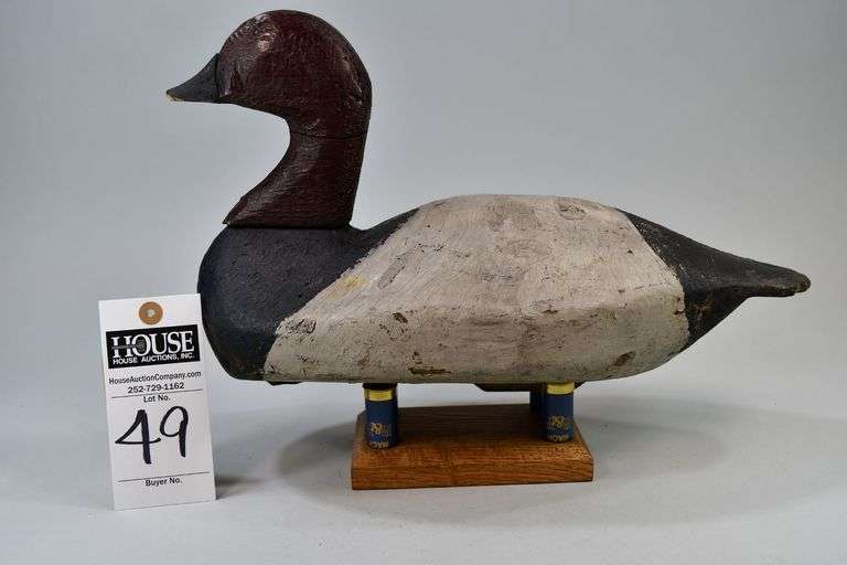 Canvasback, drake, Carver: Linwood Dudley, Knotts Island, NC. image