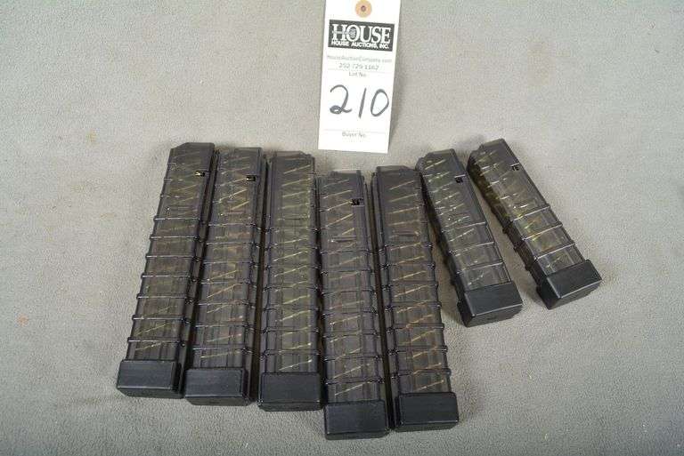 7 Unmarked magazines, (5) 30 rd, (2) 20 rd, no caliber marking, NO PISTOL image