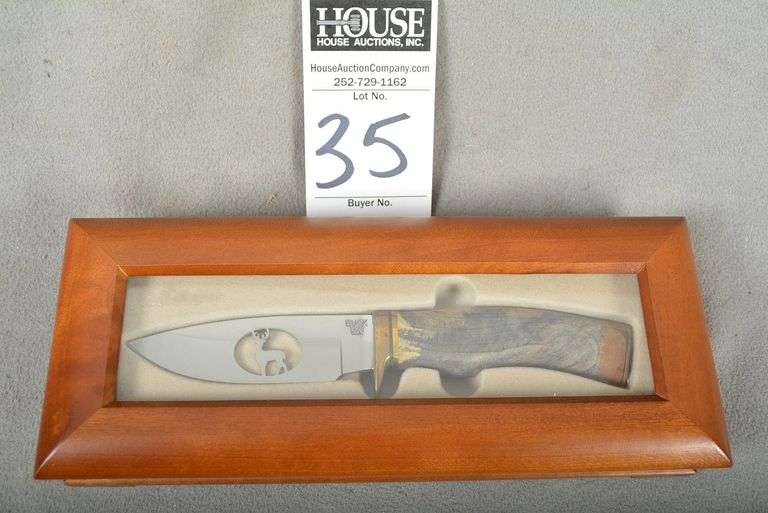 BUCK KNIFE CABELAS Buck Series Fix Blade with Display Box and Sheathe, #83/500, (2011), 4" blade image