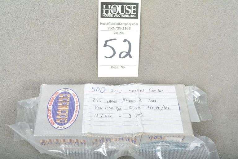 3 Boxes .500 S&W Special Carbon, in shrink wrap, (See Label) image