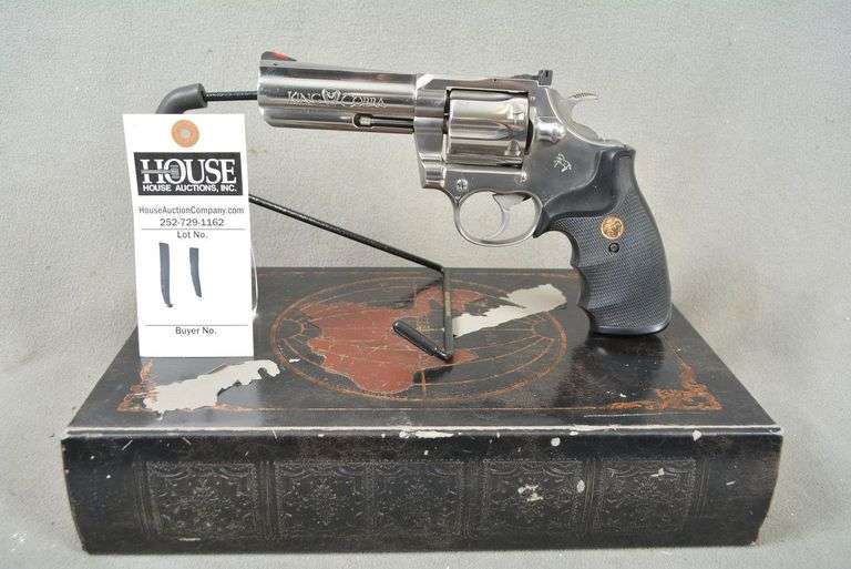 COLT KING COBRA, Stainless, cal. .357 Magnum, 4" barrel, red ramp front sight, white outline rear sight, mint condition with documents, Ser #KC7416 image
