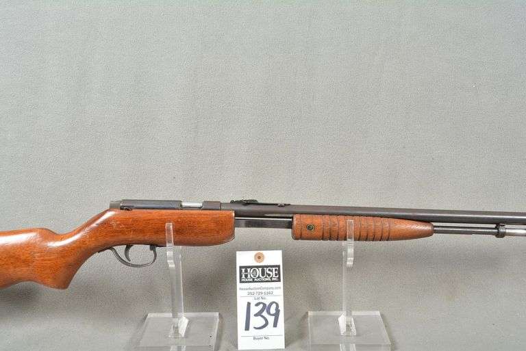 WARDS WESTERN FIELD, 33 Pump Rifle, cal. .22 S, L, & LR, 24 inch barrel,  Tubular magazine, very good condition, NO SERIAL NUMBER image