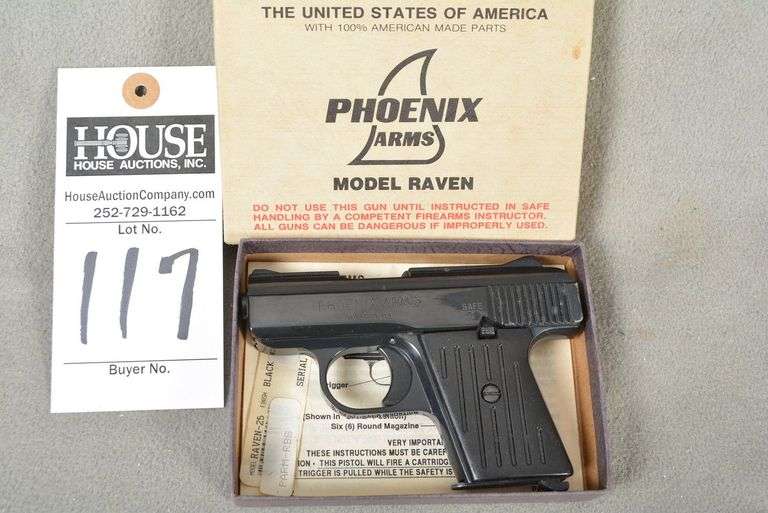 PHOENIX ARMS MODEL RAVEN, cal. .25 Auto, 2.25 inch barrel, Factory Box and manual, NIB, Ser #3153273 image