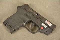 SMITH & WESSON Model M&P BODYGUARD, New in original factory case with CRIMSON TRACE SIGHTS and two magazines, Cal. .380 Auto Semi-Auto Handgun, 2.75" barrel, Ser #KEE4883