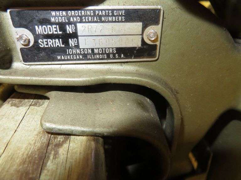 Vintage JOHNSON  2 HP, 2 Stroke               Outboard Motor, Very Good external condition - LOOK AT ALL PHOTOS - Located at 1235 Belangia Road, Havelock, NC