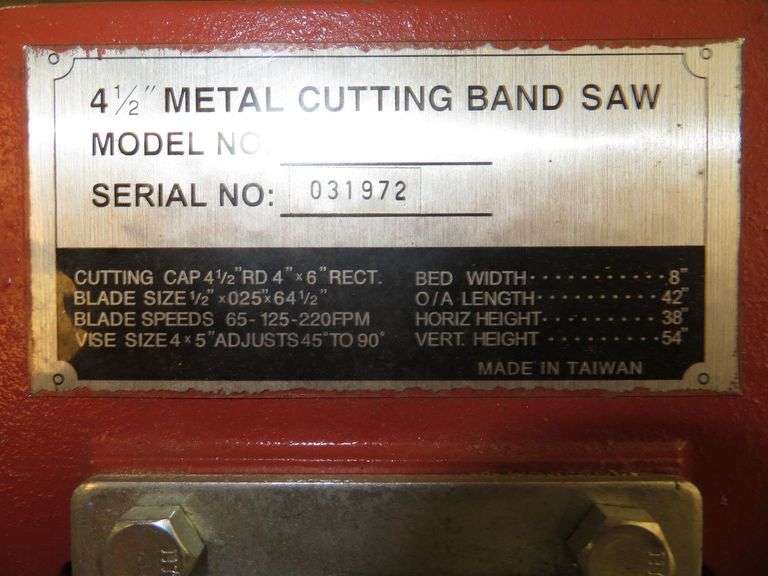 INDUSTRIAL 4.5" Metal Cutting Band Saw