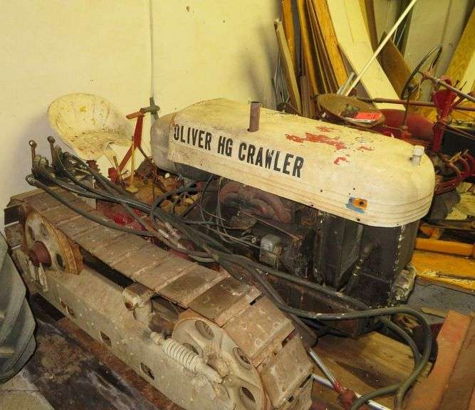 OLIVER  HG CRAWLER Tractor with Blade, likely needs woork to make operational