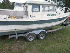 1999  C - DORY  CRUISER, 22 foot fiberglass with Cabin, with twin MERCURY 30 hp FOUR STROKE OUTBOARDS, boat in very good condition, one outboard runs as should, other outboard unknow, Hull ID DOR22812G899 , with Boat Trailer