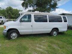 1998 FORD  PASSENGER VAN, TRITON V-10 engine, runs and drives as should, mileage showing 195,546, VIN 1FBSS31S5WHB39382
