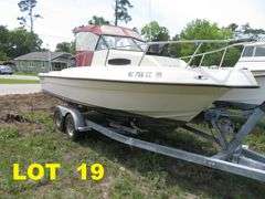 1992  KEY WEST 20 foot with CUDDY CABIN, with electronics, portable toilet, accessories, with 175 HP MARINER Outboard Motor, Hull ID  KWEWA189E292, with EZ LOADER Galvanized Trailer