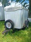 1989 HAULMARK Enclosed Cargo Trailer, APPROX. 8 ft long x 5 ft wide, and APPROX. 5-1/2 ft tall inside, no apparent leaks, VIN  16HGB0810LP000345