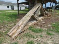 Ten (10) 28 foot Trusses, 5/12 Pitch, 16 inch overhang