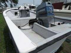 ATLANTIC 18 foot Center Console Fiberglass Boat with motor well, 70 hp EVINRUDE OUTBOARD Motor & LONG galvanized boat trailer, Boat Hull ID ATNOO868G585