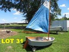 8 foot SAILING DINGY with OARS