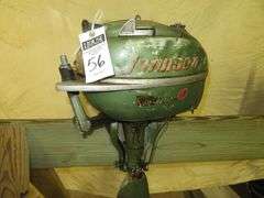 Early Vintage JOHNSON 5 hp, very old, rare Outboard Motor, Very Good external condition - LOOK AT ALL PHOTOS - Located at 1235 Belangia Road, Havelock, NC