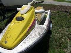 BOMBARDIER  SEADOO Jetski with LONG Galvanizrd Trailer, operational condition unknown, needs battery