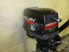 MERCURY 5 hp, 2 stroke Outboard Motor, Very Good external condition - LOOK AT ALL PHOTOS - Located at 1235 Belangia Road, Havelock, NC